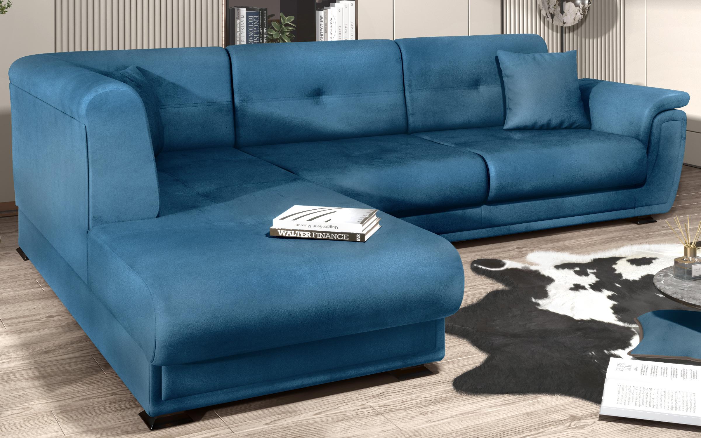 Γωνιακός καναπές Princes ΙΙ, μπλε  3
